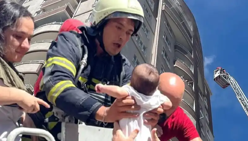 Kayseri'de 14 Katlı Binada Ortaya Çıkan Yangın: Yangın Söndürme Ekipleri Hızla Müdahale Etti