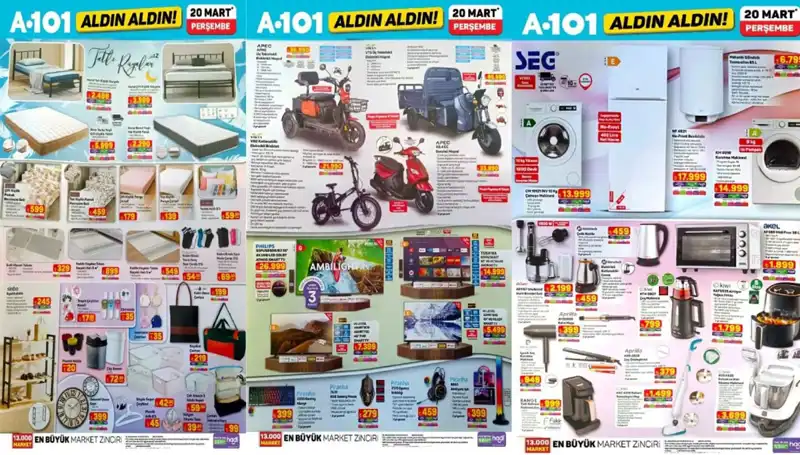 A101 Aktüel Kataloğu 20 Mart: Yeni Ürünler ile Evlerinizi Güzelleştirin!