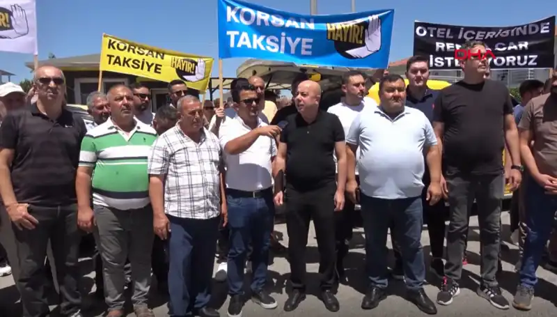 Belek Taksicileri Tek Ses Oldu: Kontak Kapatma Eylemiyle Sorunlarına Dikkat Çektiler