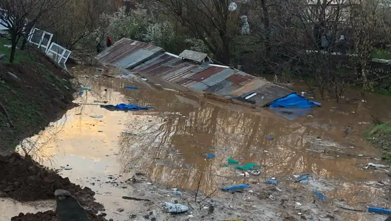 Bingöl'de Sağanak Yağış Hayatı Olumsuz Etkiledi, Ahırlar Sular Altında Kaldı