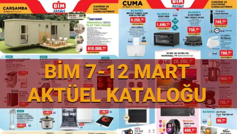 BİM Aktüel Kataloğu 11-12 Mart'ta Alışveriş Severleri Bekliyor