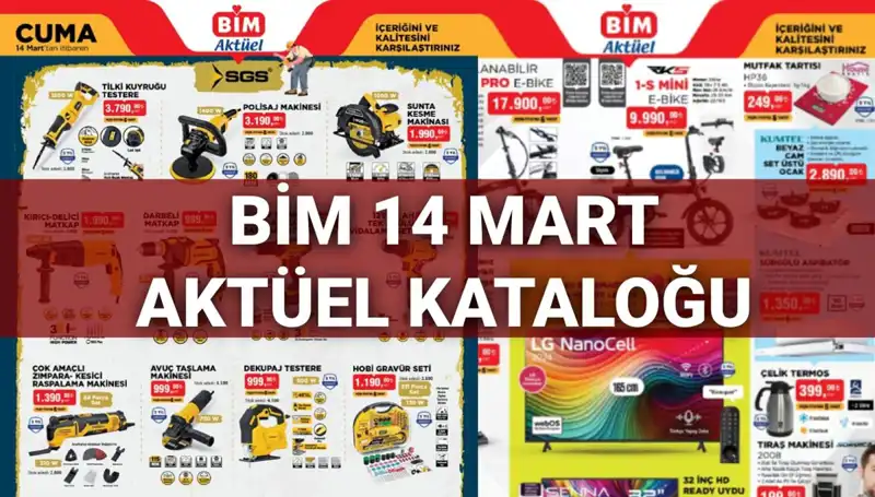 BİM 14 Mart Cuma Aktüel Kataloğunda Sizi Bekleyen Yenilikler