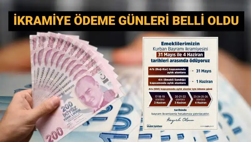 Emekli Bayram İkramiyeleri Hesaplara Ne Zaman Geçiyor?