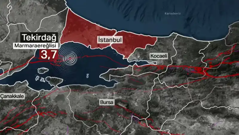 Marmara Denizi'nde 3,7 Büyüklüğünde Deprem: Endişe Verici Gelişmeler