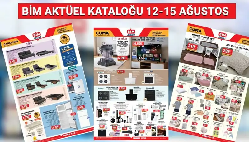 BİM 12-15 Ağustos 2025 Aktüel Kataloğunda Neler Var? İncele!